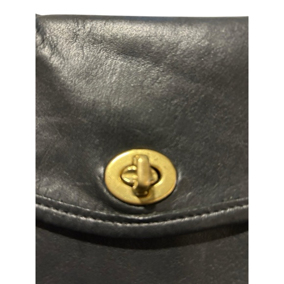 Vintage Coach Tourist Pouch Passport Hipster Crossbody #6908 – Black Leather - Picture 3 of 11